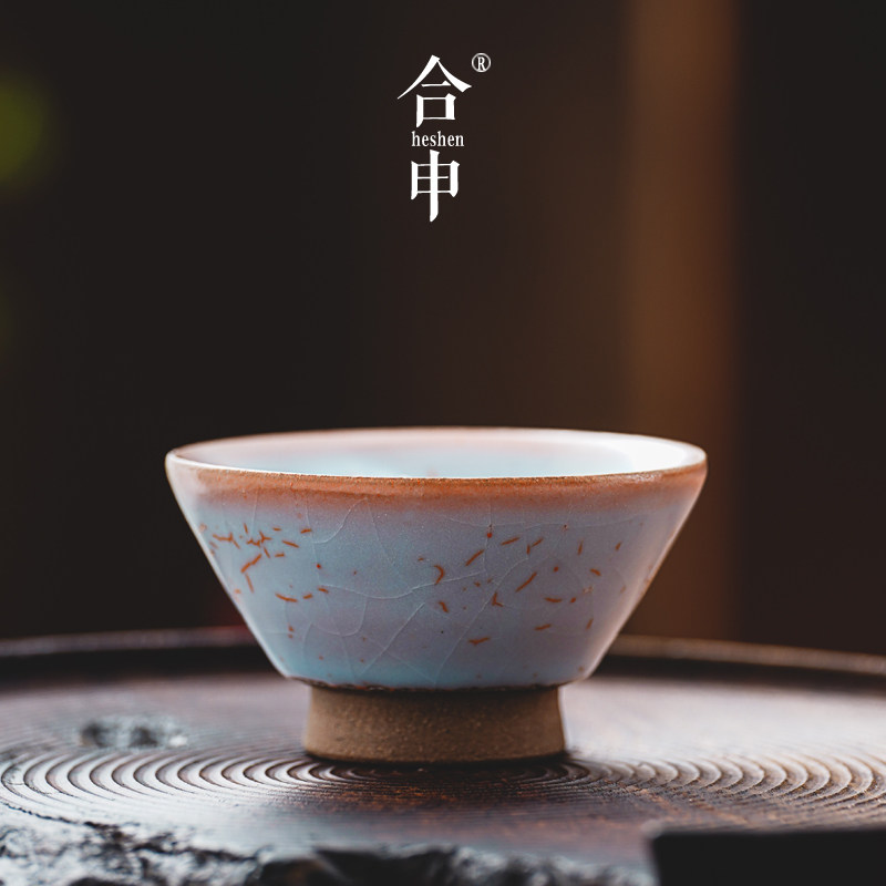 大师级全手工茶杯《螭龙杯》主人杯单杯开片可养复古陶瓷茶盏杯子
