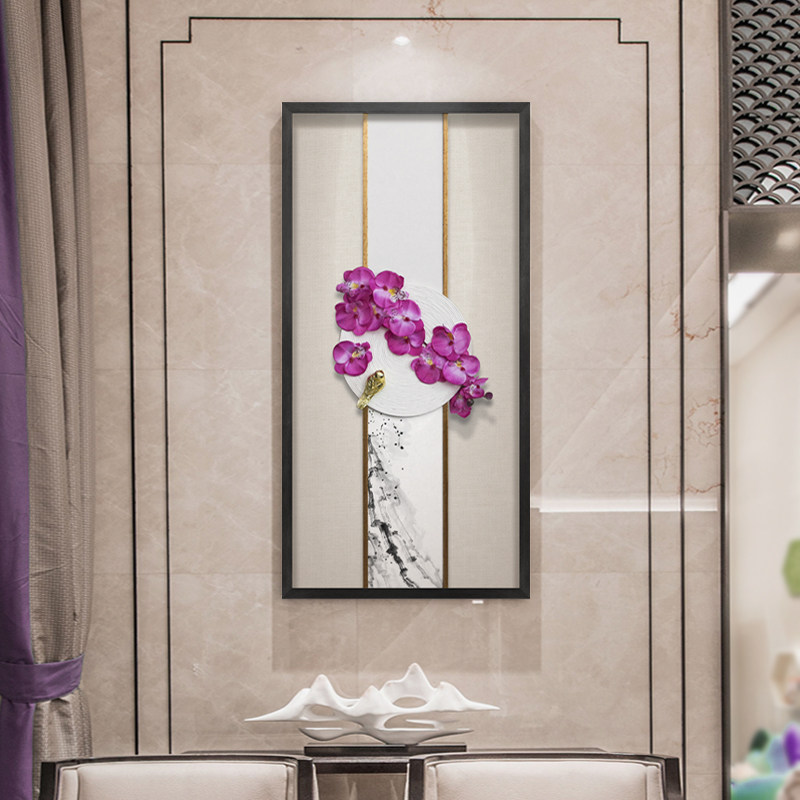 新中式装饰画花开富贵客厅卧室玄关餐厅酒店美容院背景墙实物禅意