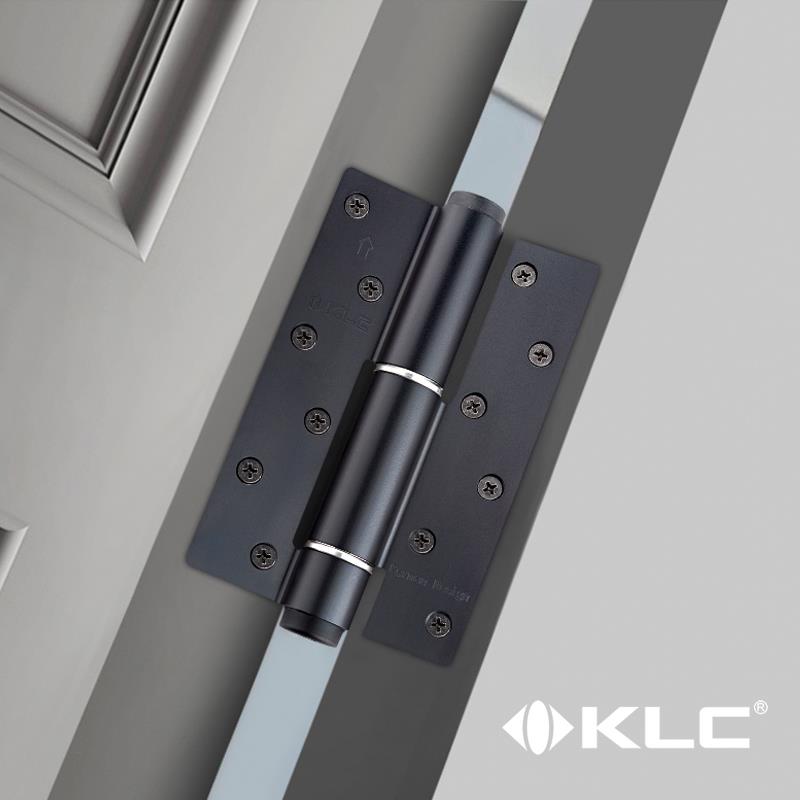 KLC黑色隐形门液压合页弹簧合页闭门器自动关门铰链6寸液压一副