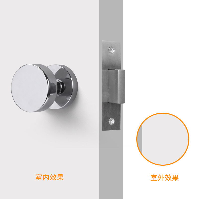 极窄门框隐形门锁 白色隐藏式房门锁 卧室暗门把手专用锁