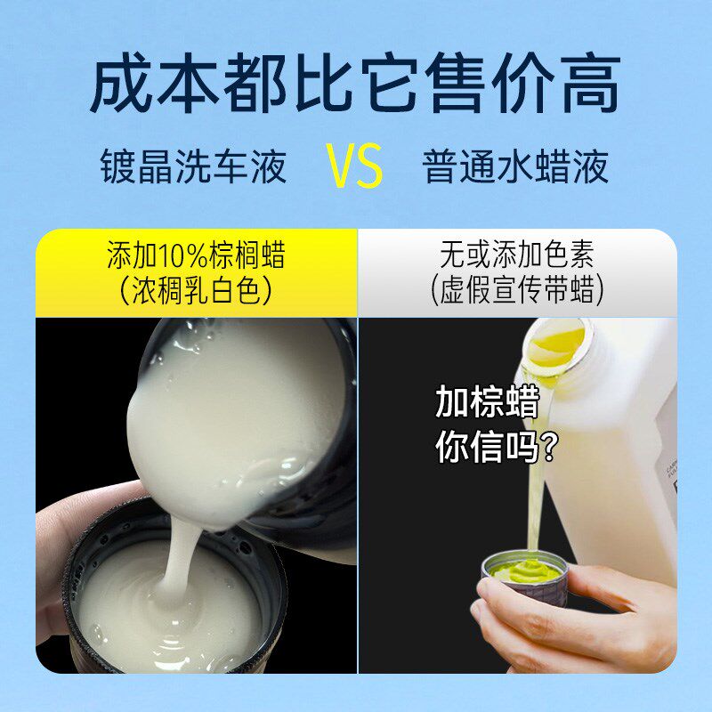 洗车液镀晶水蜡高泡沫强力去污汽车专用黑白车预洗清洁剂全套工具
