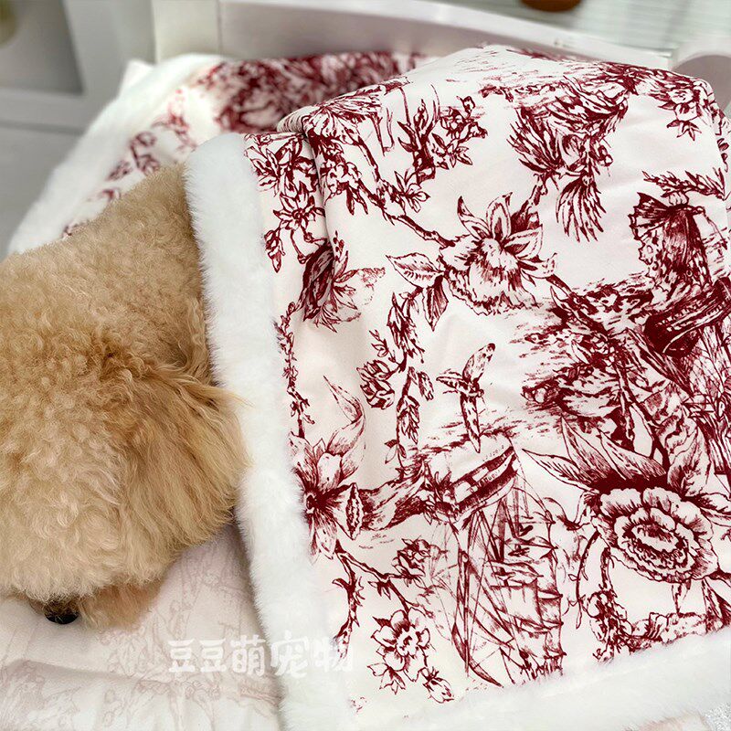 宠物睡觉用小被子狗狗猫咪毛毯秋冬双层兔兔绒柔软毯子