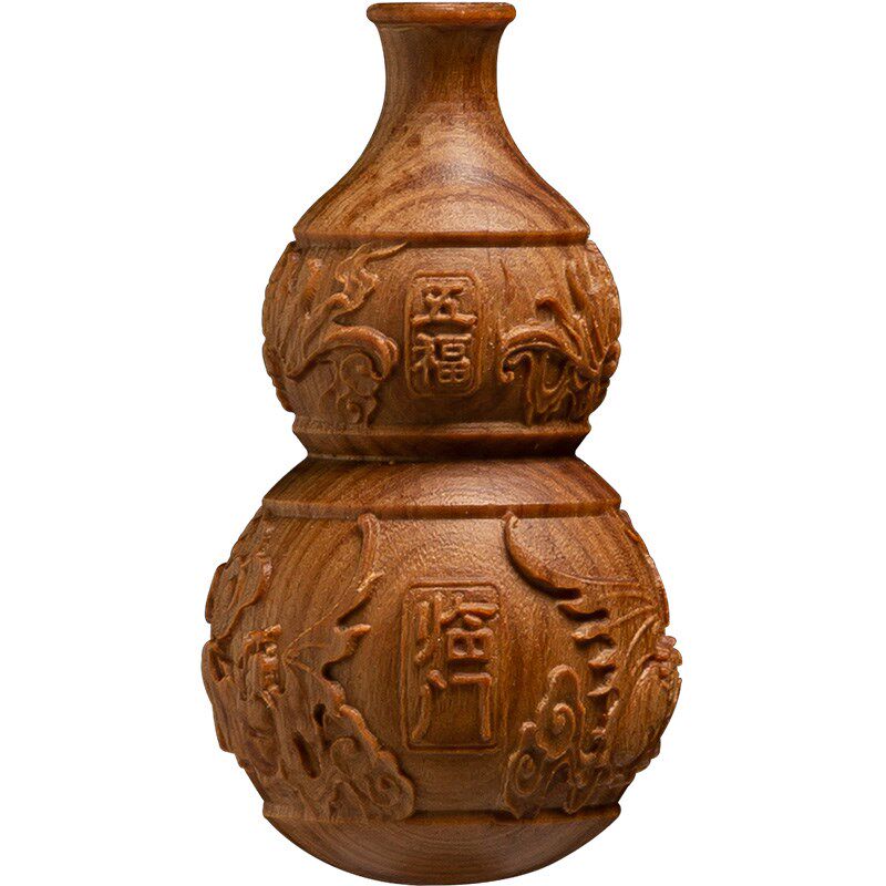 檀香木把玩文玩手把件葫芦雕刻手工艺品实木挂件随身盘玩物件木雕