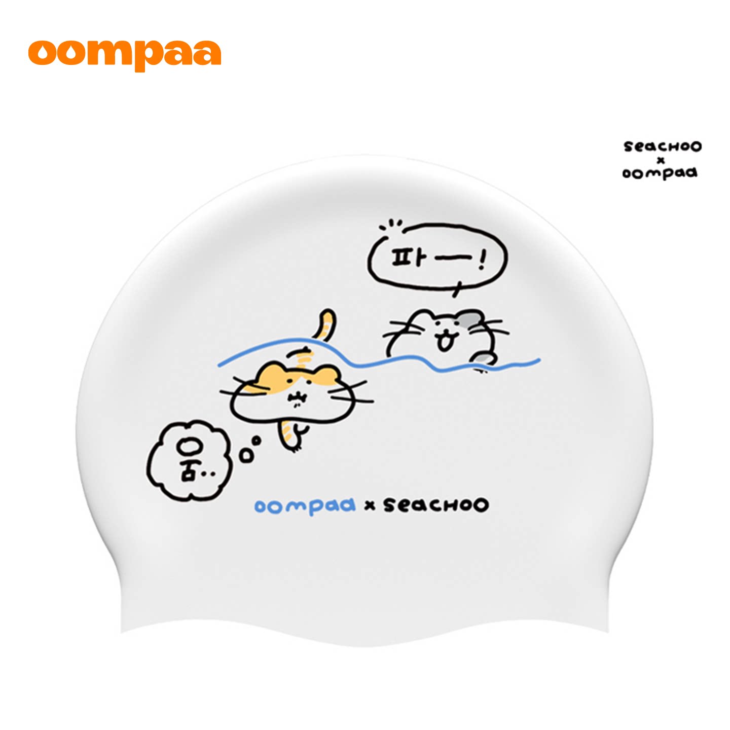 OOMPAA防水硅胶泳帽专业竞速男女图片