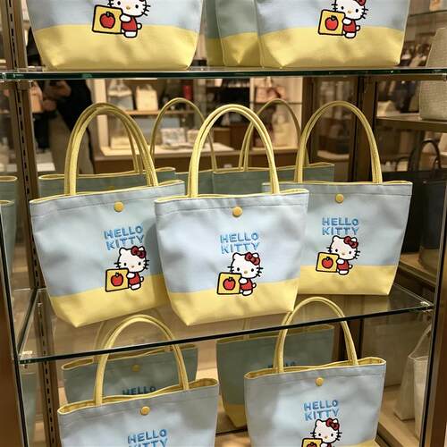 可爱上班手提杂物包手拎包大容量女外出通勤单肩包饭盒包手提袋子