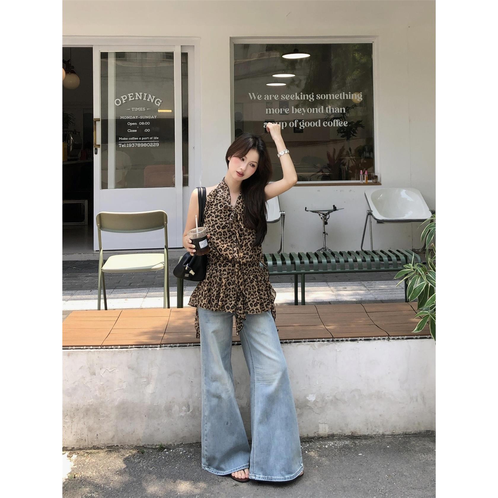 2025新款复古辣妹豹纹荷