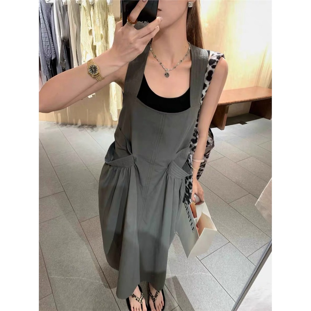 小众气质工装背带裙女夏