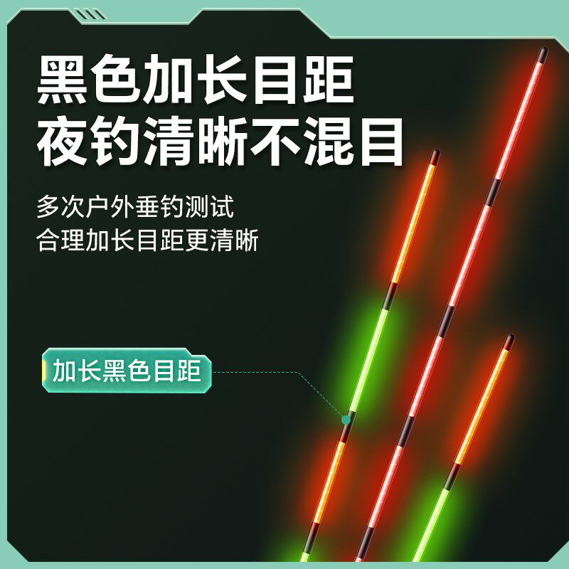 小凤仙一体夜光漂咬钩变色电子漂高灵敏醒目浮漂日夜两用鲫鲤鱼漂