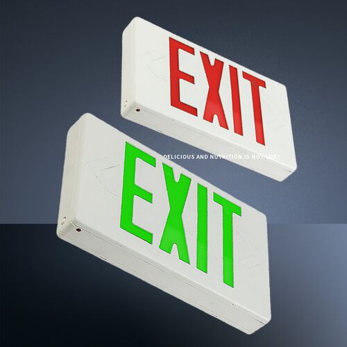 EXIT美规消防紧急应急指示1灯4方向3小时LED出口疏散指示灯外贸灯