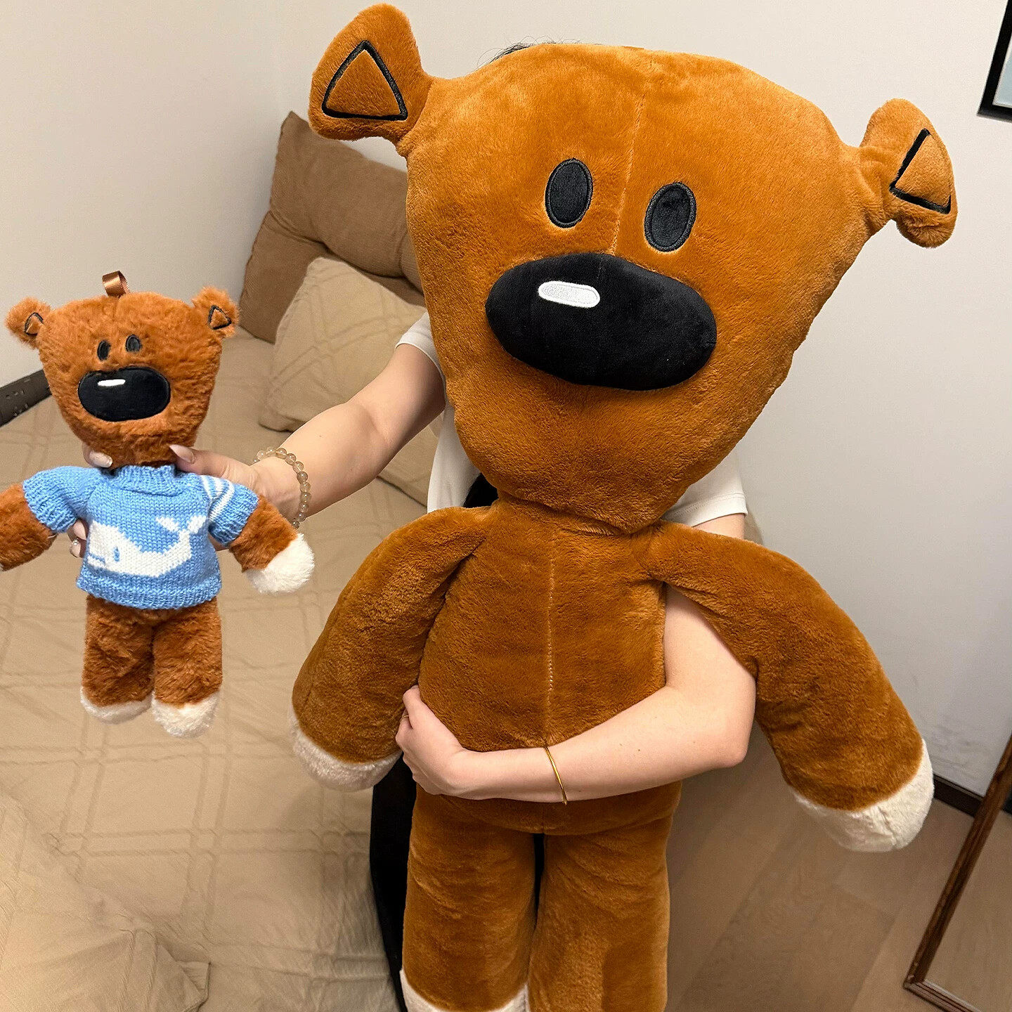 超大号泰迪熊大型玩偶憨豆先生毛绒玩具公仔睡觉抱枕创意生日礼物