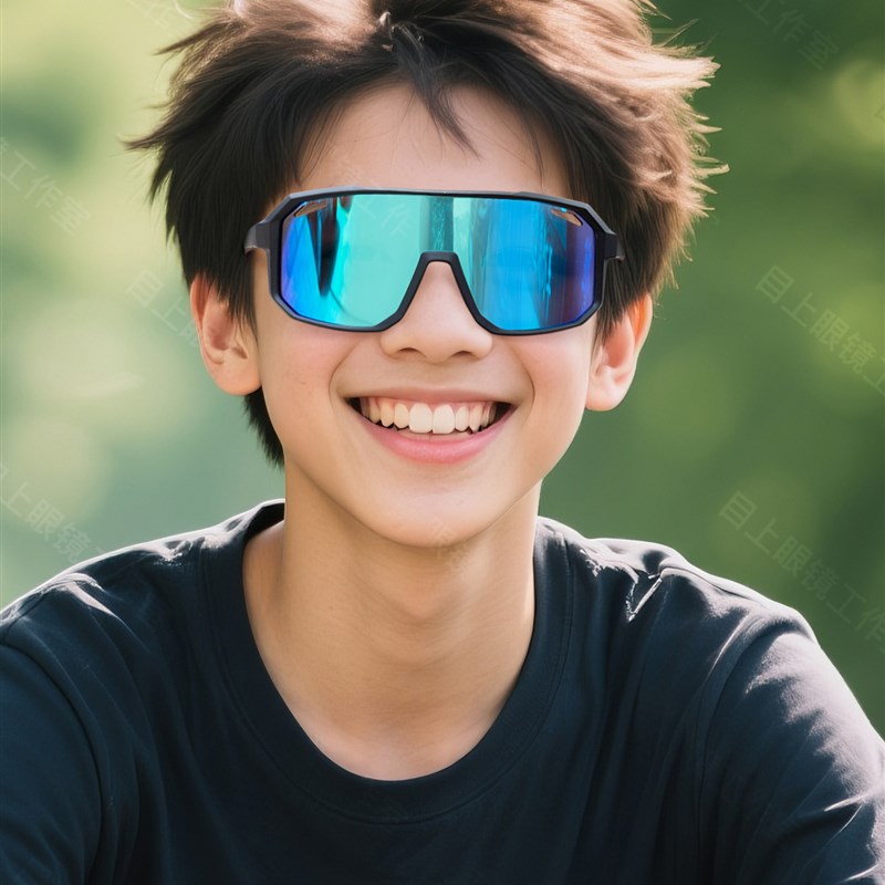 青少年户外运动骑行眼镜防风紫外线大童儿童墨镜男款太阳镜护目镜