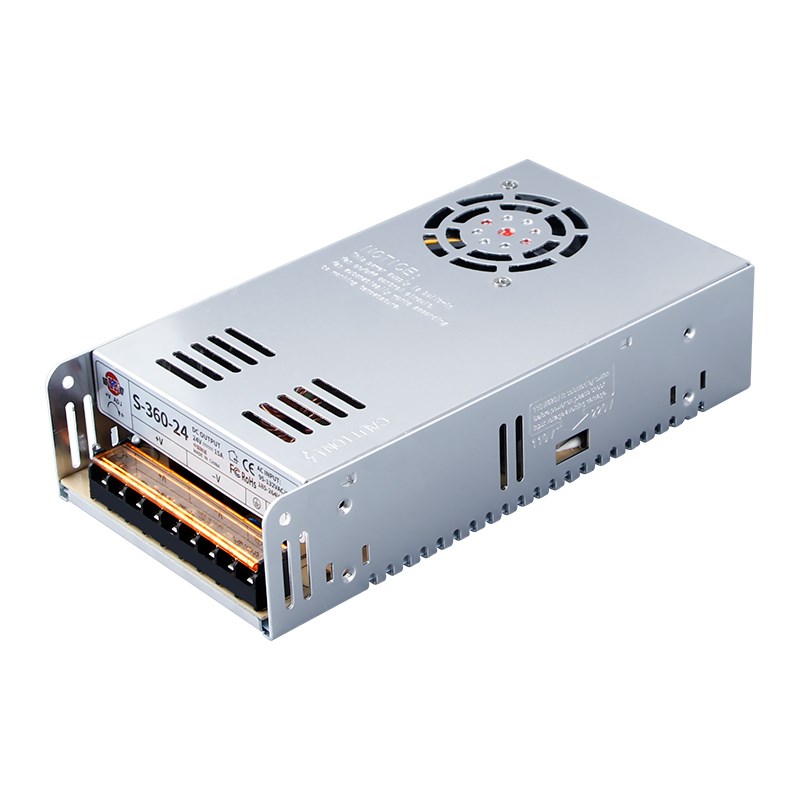 深圳明伟S-360W-24V15A开关电源220转12V30A集中供电监控5伏48v36
