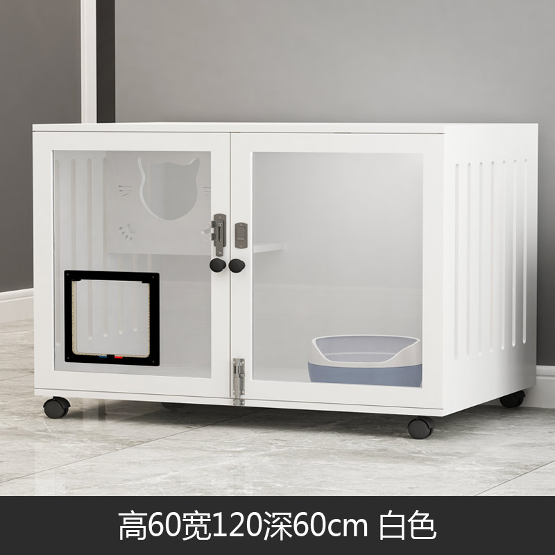 实木防水猫别墅猫笼子单门实用猫窝床带猫爬架玻璃门繁育笼猫舍笼
