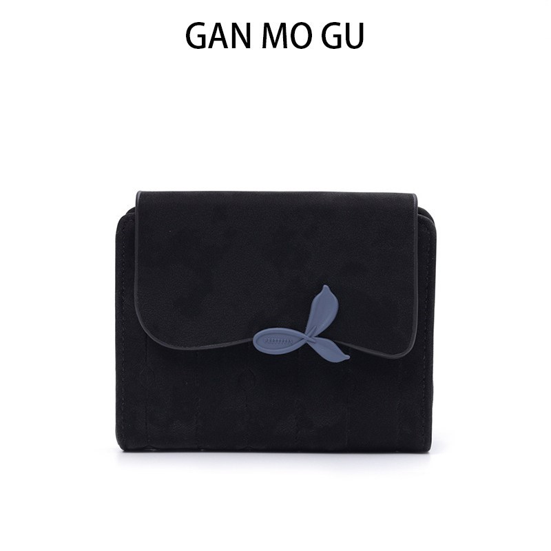 GANMOGU新款小众设计感钱包女士短款多卡位多功能简约学生零钱包