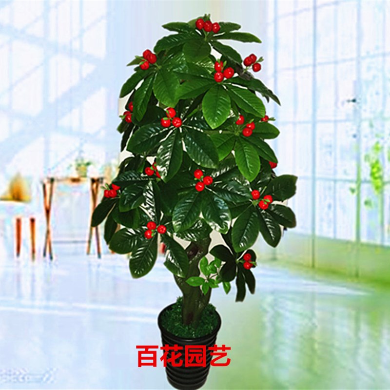 假树1.8米金钱树仿真植物树落地办公室内客厅大型绿植装饰花盆栽