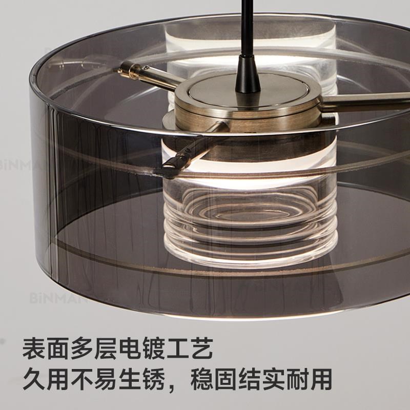 意式极简卧室床头小吊灯现代简约2025网红北欧玻璃吧台饭厅吊线