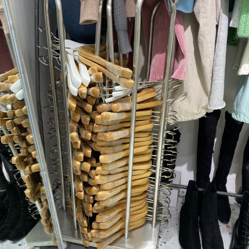 服装店衣架收纳神器整理架神器储存衣架器可移动省空间银色架子