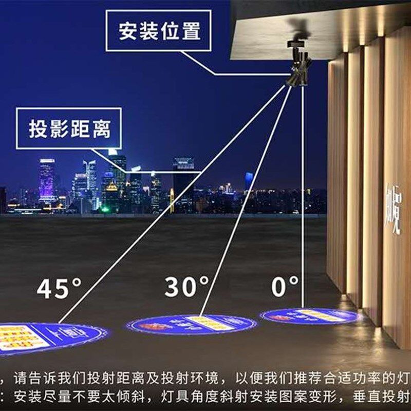 新款LOGO投影灯定制三色镜片广告灯灯片舞台灯彩色玻璃片免费设计