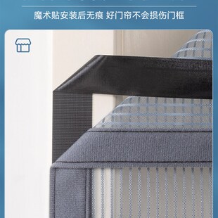 2024新款防蚊门帘23高档家用遮挡帘卧室厨房防蝇纱窗帘大门口帘子