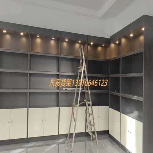 实木烟酒展示柜带灯茶叶背柜靠墙红酒白酒柜便利店礼品商用特产柜