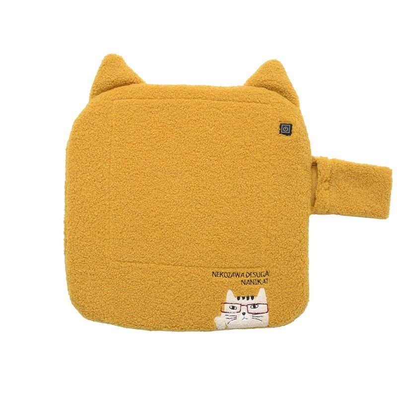 萌猫系列 USB接口卡通猫咪加热坐垫 冬季办公室保暖垫子仿羊羔毛