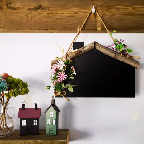 小黑板挂牌双面个性创意营业中挂牌店铺欢迎光临门牌告示板写字板