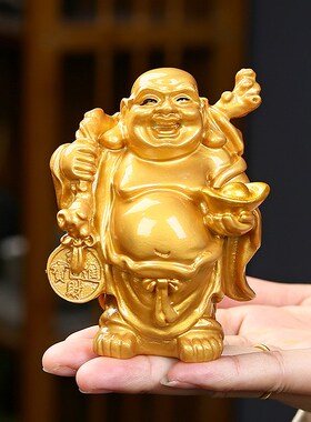创意招财弥勒摆件家居装饰品客厅办公室茶室桌面摆设茶宠可养变色