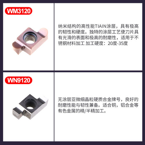 数控切槽刀片GER200-010A/B/C/D内孔不锈钢内槽刀粒小孔径切刀粒