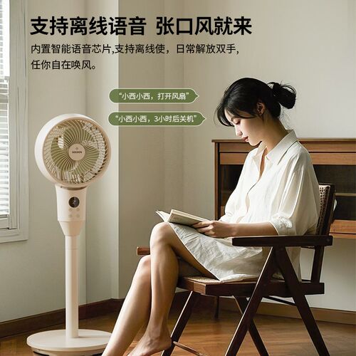 SEEDEN 西点空气循环扇家用落地扇遥控台立扇静音2026新款电风扇
