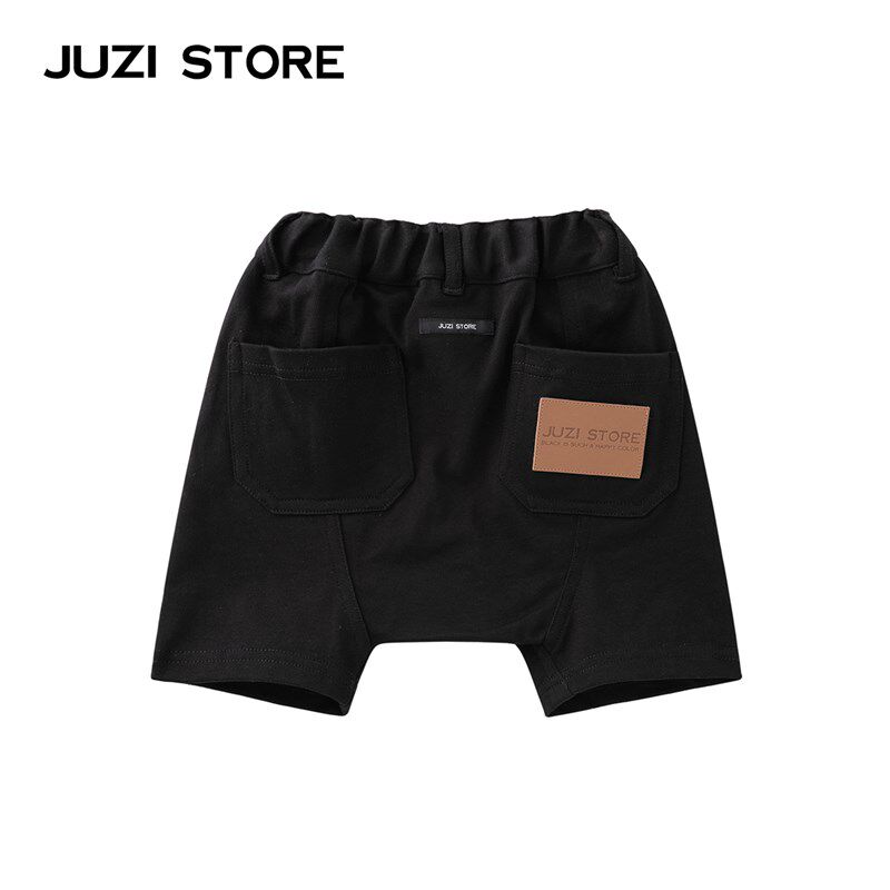 JUZI STORE童装粗针单面布街头下装大裆中裤中性男童女童1230601