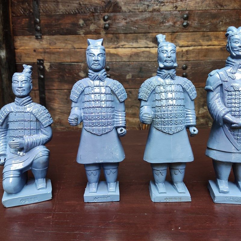 彩色陕西兵马俑工艺品摆件兵马俑纪念品创意品