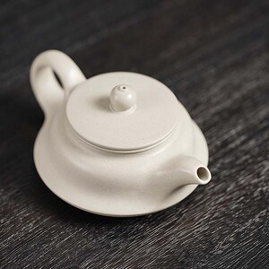 【壶永年】宜兴紫砂壶范银书纯全手工原矿白段玉曲壶泡茶壶套装
