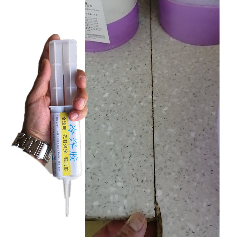 厨房人造大理石台面接缝粘接填充修补胶水槽边缘补漏水石英石岩板