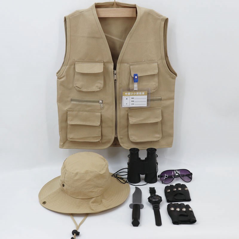 儿童探险家服装户外昆虫探索冒险家表演服幼儿角色扮演考古学家服图片