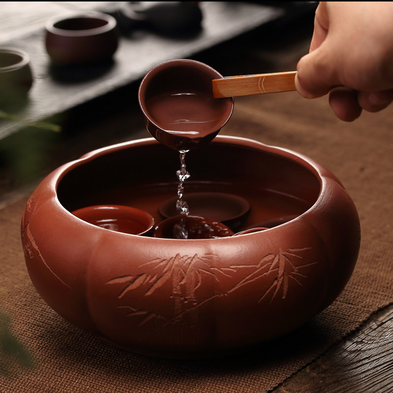 尊壶宜兴紫砂茶洗家用大号水盂水洗功夫茶道茶具配件洗茶杯的器皿