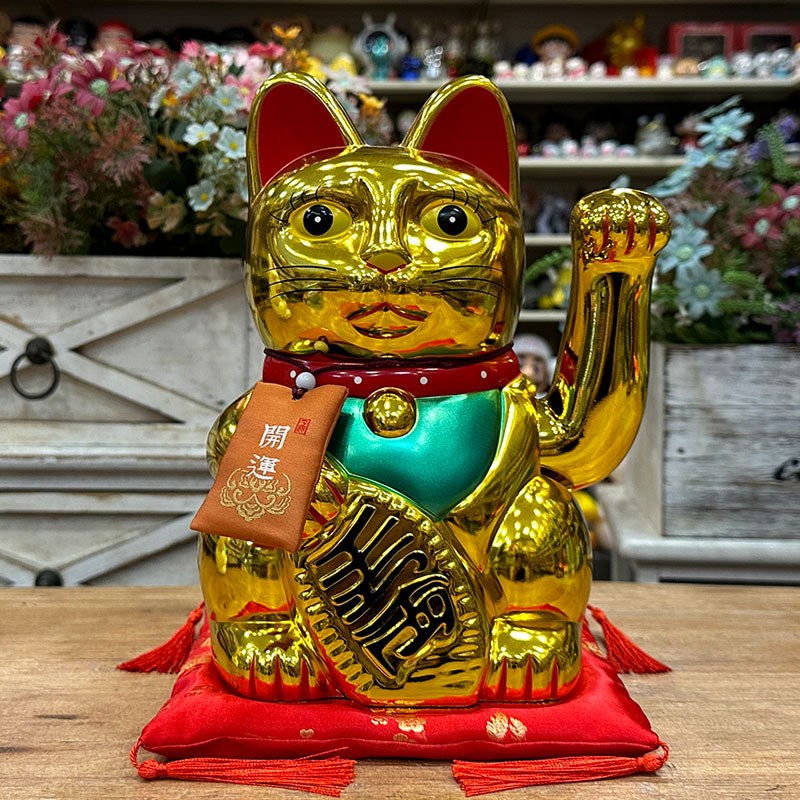 千万两金色摇手招财猫大号收银台装饰摆件开业送礼佳品电动发财猫
