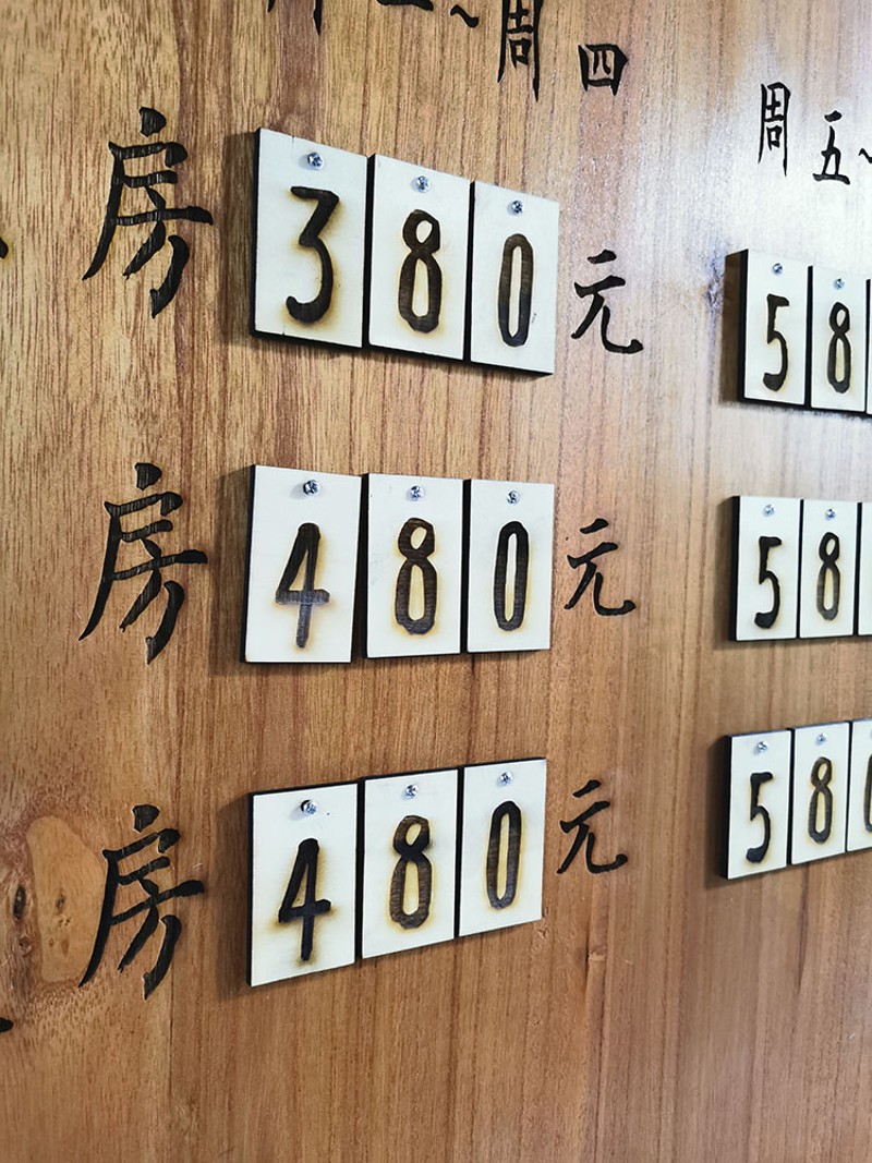 木质价格牌木牌可变动价格价目牌装饰挂牌民宿可替换价格表天气