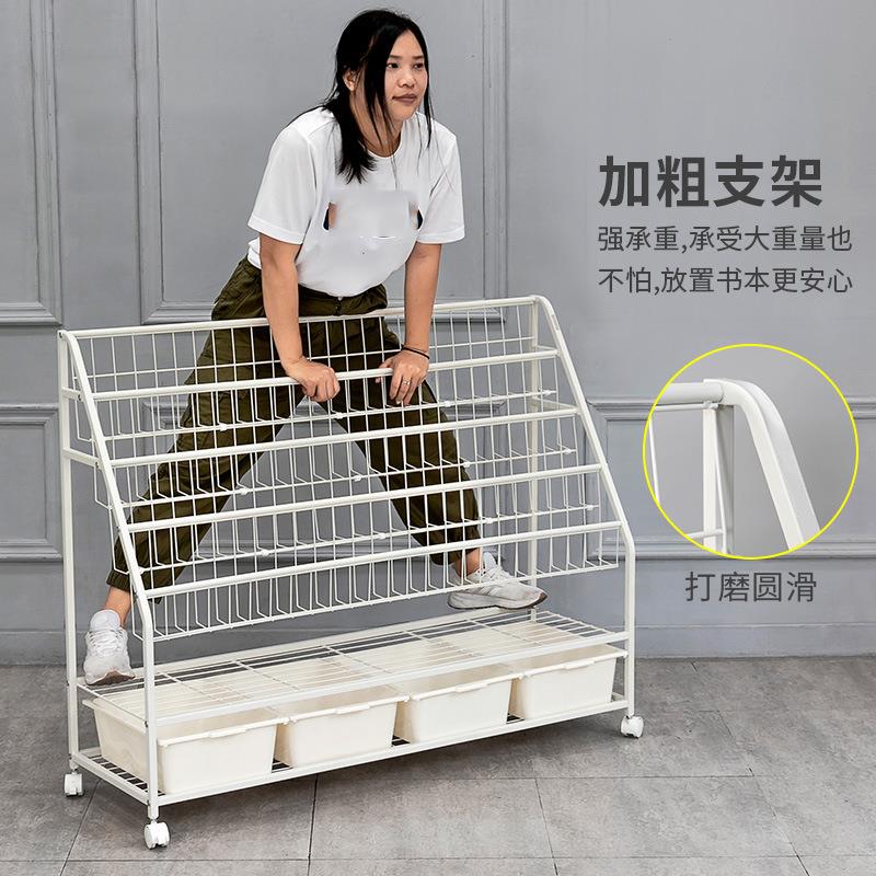 儿童书架宝宝绘本收纳架玩具落地收纳柜家用幼儿园整理图书架子