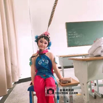 心有翎兮俏花旦演出服装头饰戏曲头饰服装古典舞头饰可插翎子羽毛