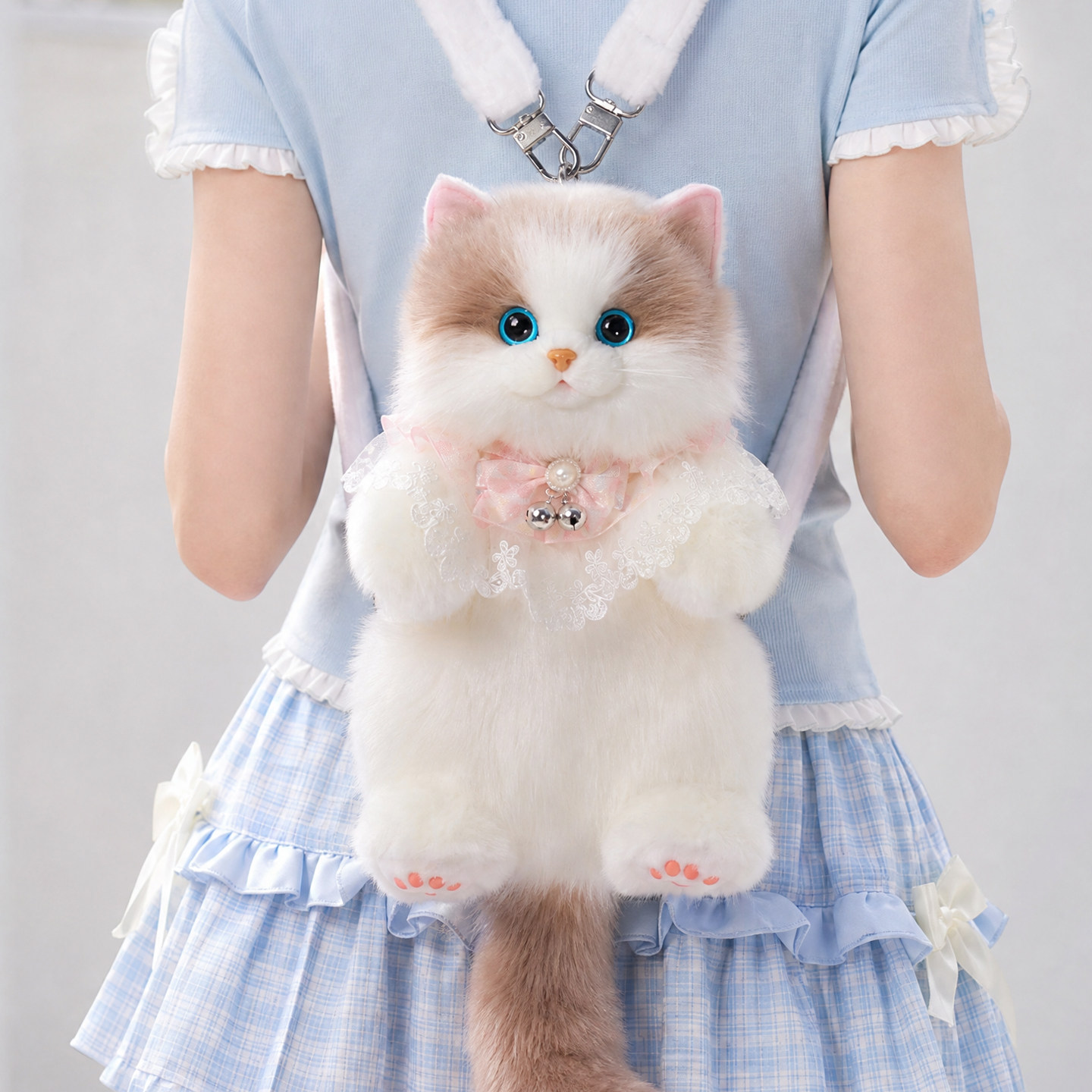 仿真小猫咪玩偶背包精美礼盒包装