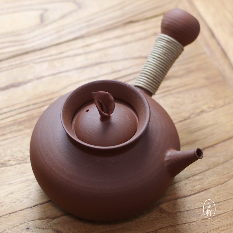 卡盖潮州功夫茶纯手工手拉轻薄胎砂铫玉书煨薄锅仔红泥煮水煮茶壶