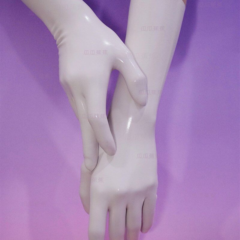 厂家直销无暇乳胶手套latex胶衣手套天然乳胶紧身手套分指手套