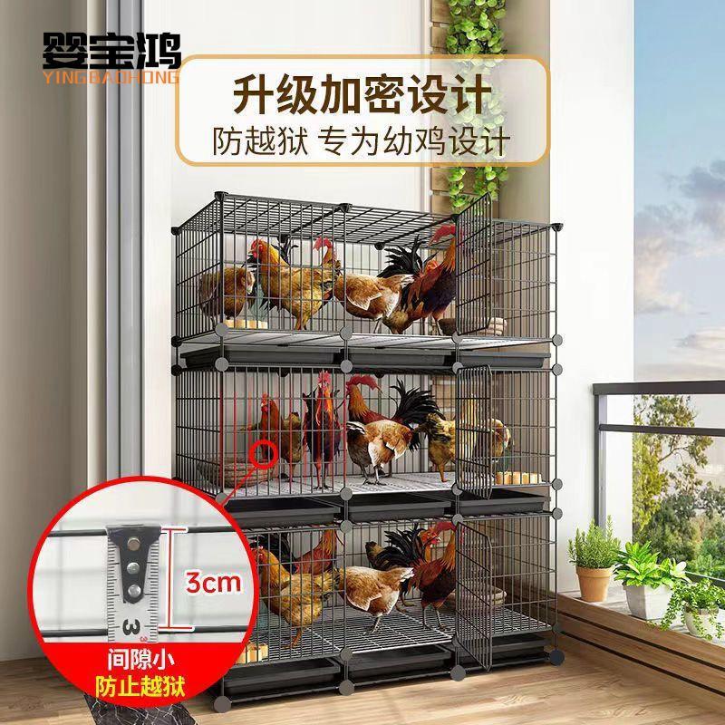 鸡笼子家用养殖铁笼大鸡20只三层室内外兔笼大号特大号自动清粪