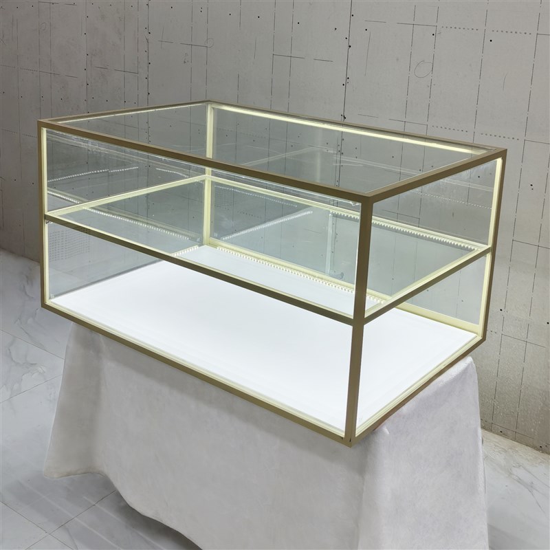 桌面玻璃展示柜珠宝饰品吧台面包蛋糕点烘焙展柜防尘收纳小型定制