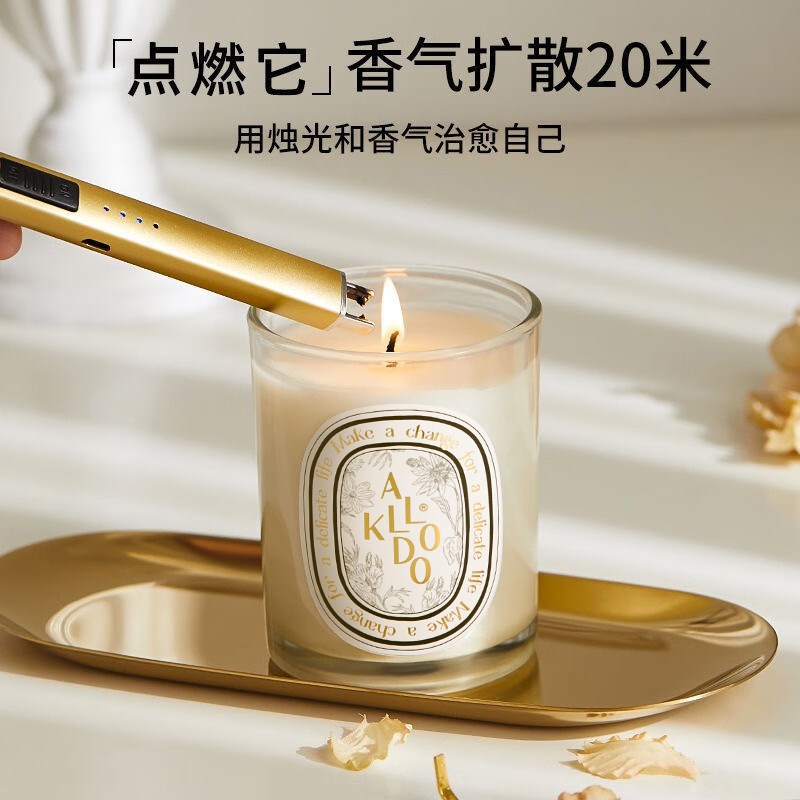 栀子花香薰蜡烛家用卧室内持久留香高级香氛乌木檀香房间安神助眠