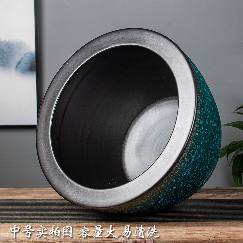 景德镇粗陶陶瓷鱼缸睡莲盆荷花大缸碗莲盆缸庭院仿石大水缸锦鲤缸