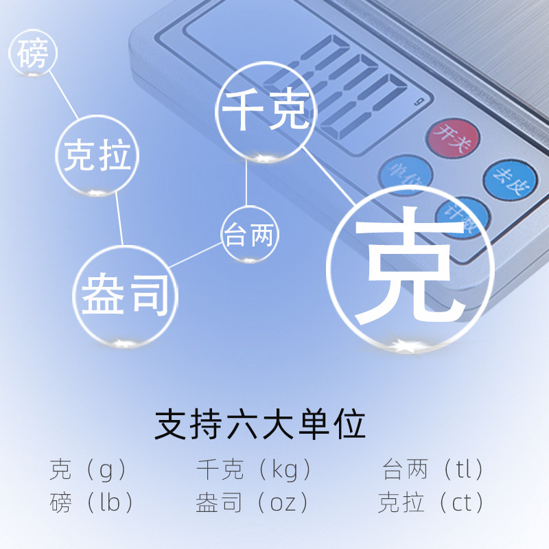 家用厨房秤电子称0.01精准小型烘焙称食物称迷你燕窝称重器克数秤