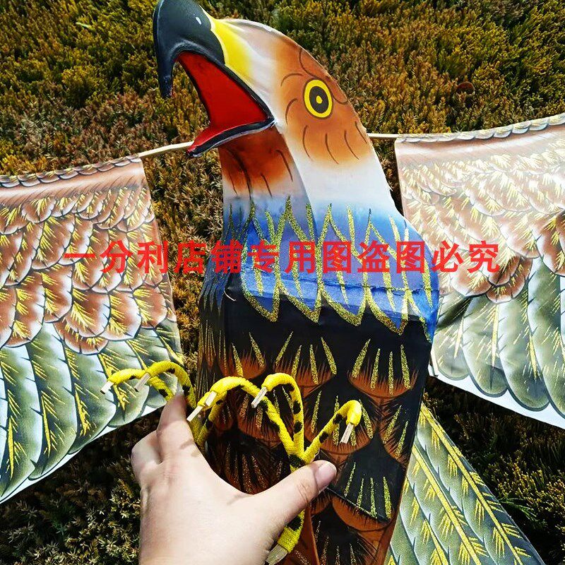 潍坊装饰3D立体老鹰凤凰竹制舞蹈手工风筝观赏布展特色描金包邮