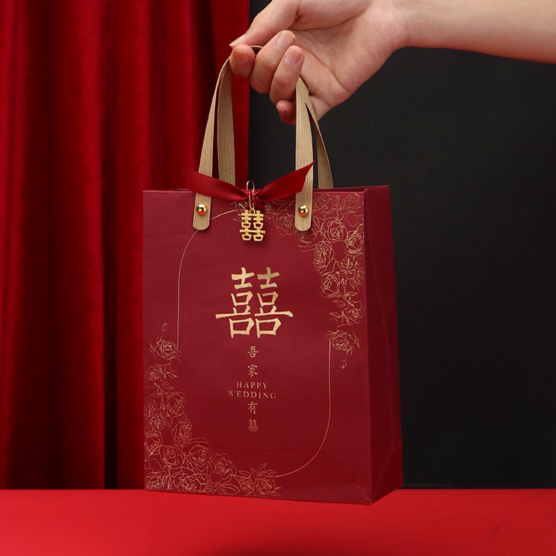 糖盒结婚订婚专用礼盒创意喜糖袋婚礼糖果包装盒回礼手提袋空盒子