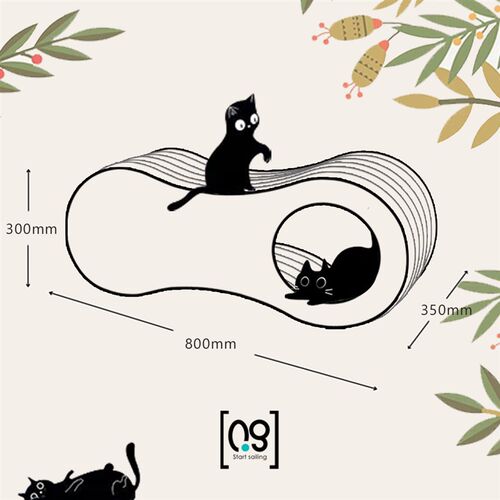 09原创一体式8字猫抓板猫窝耐磨不掉屑豪华猫沙发特大号双层抓板